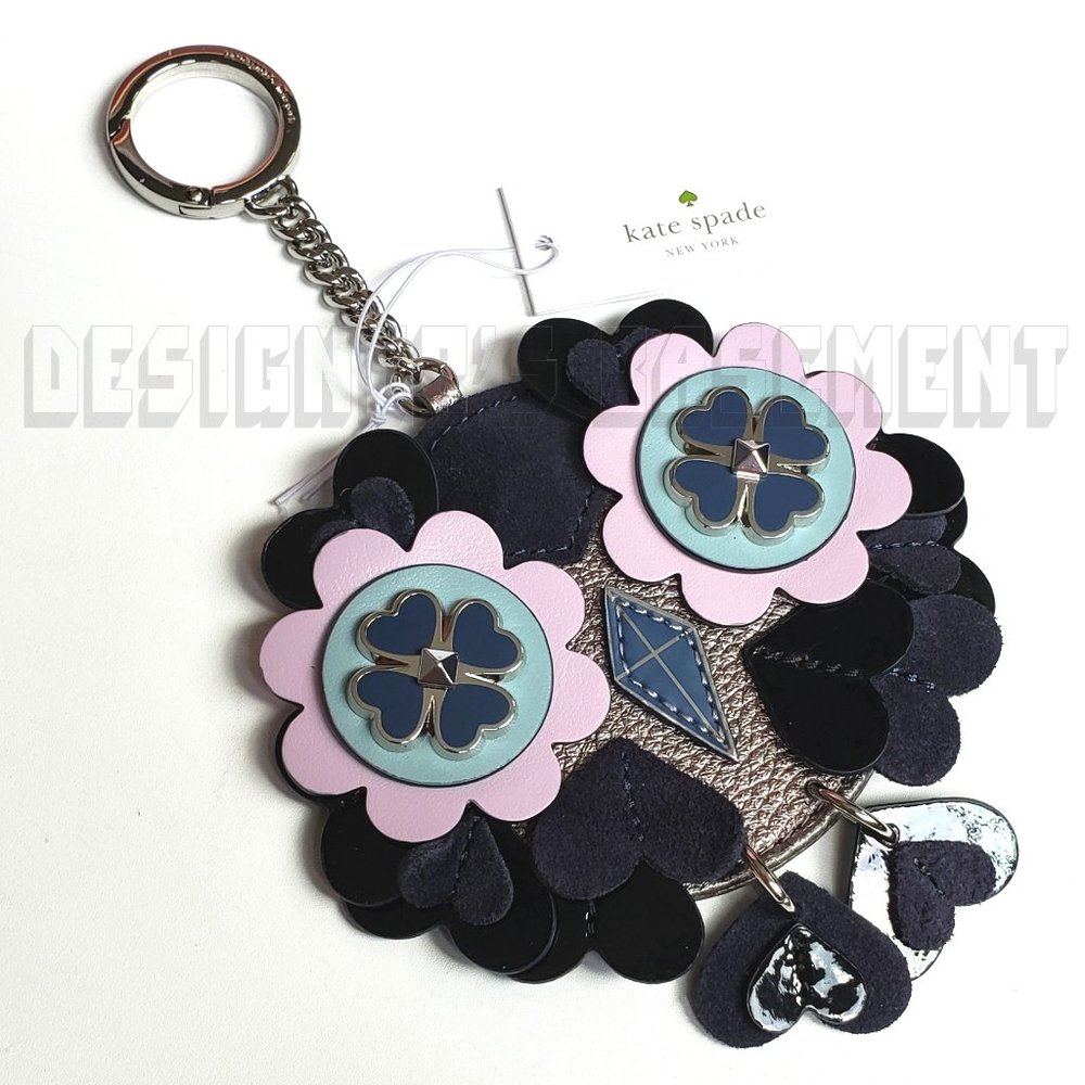 KATE SPADE hearts Nightcap OWL Key Fob Ring CHARM